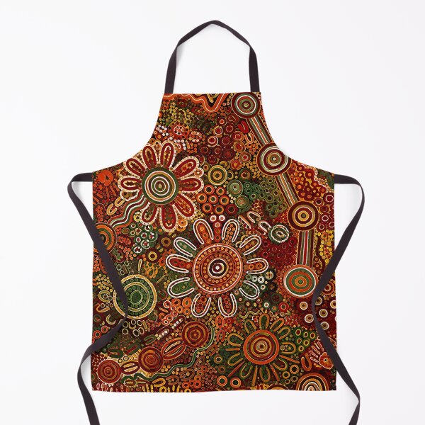 Item preview, Aboriginal Inspired Dot Art - Botanical Floral Terracotta Red Ochre designed and sold by GrinGalore.