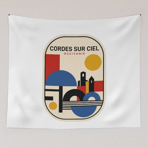 Item preview, Retro Cordes Sur Ciel Bauhaus Geometric Skyline designed and sold by k3rstman1.