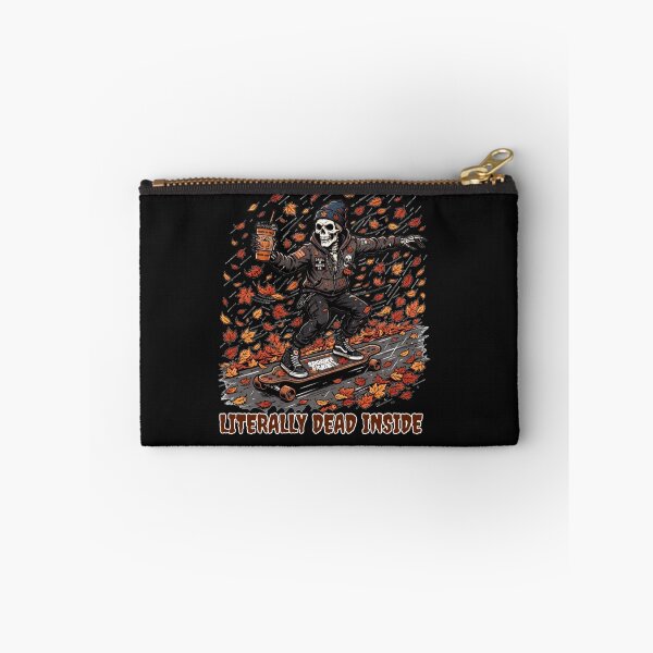 Item preview, Literally Dead Inside Spooky Skate Autumn Leaves designed and sold by VibeTherapyArt.