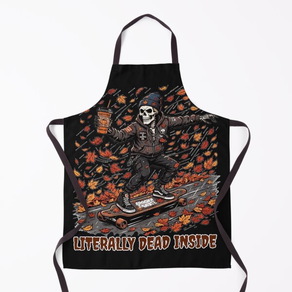 Item preview, Literally Dead Inside Spooky Skate Autumn Leaves designed and sold by VibeTherapyArt.
