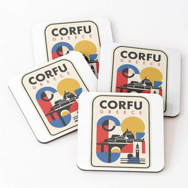 Item preview, Retro Corfu Bauhaus Geometric Skyline designed and sold by k3rstman1.
