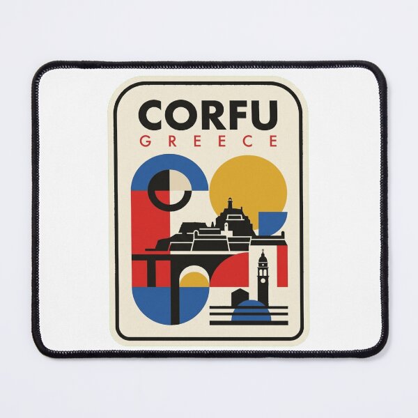 Item preview, Retro Corfu Bauhaus Geometric Skyline designed and sold by k3rstman1.