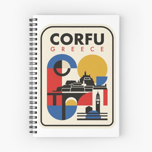 Item preview, Retro Corfu Bauhaus Geometric Skyline designed and sold by k3rstman1.
