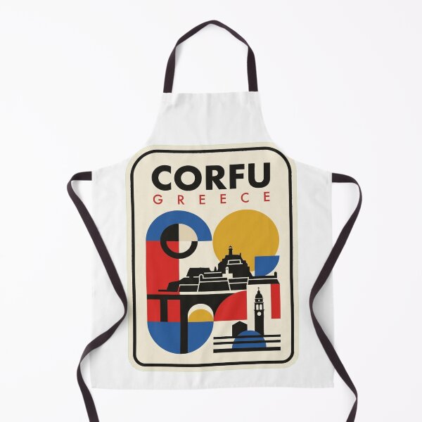 Item preview, Retro Corfu Bauhaus Geometric Skyline designed and sold by k3rstman1.