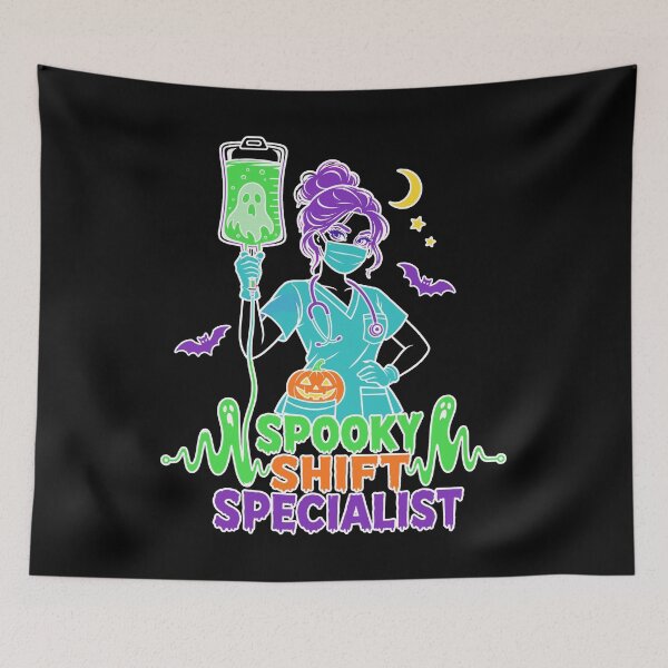 Item preview, Halloween Nurse Humor | Spooky Shift Specialist Ghost Healthcare designed and sold by Uglyandcute.