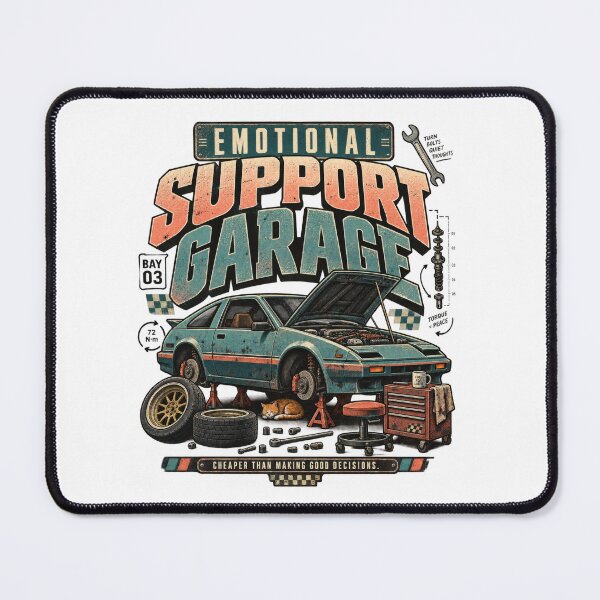 Item preview, Emotional Support Garage Funny Car Mechanic Humor designed and sold by Trendy-Artistry.