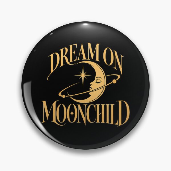 Item preview, Dream On Moonchild Golden Celestial Moon designed and sold by Artfully Entertained.