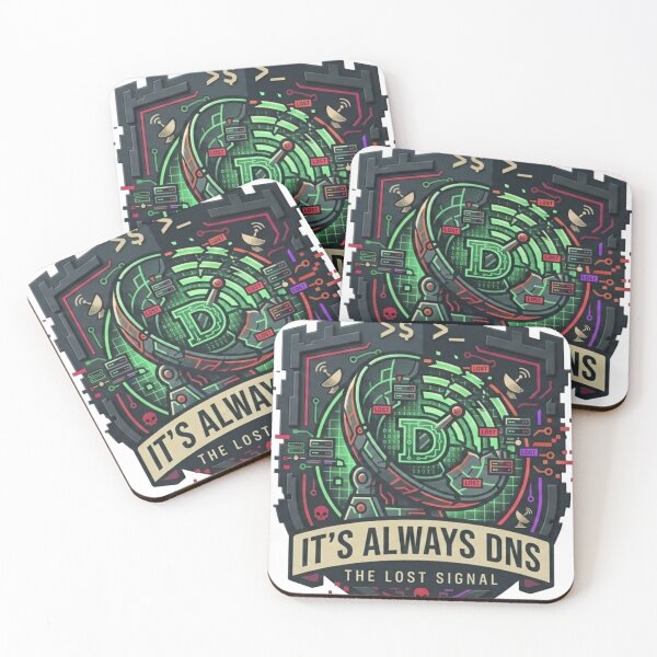 Item preview, It's Always DNS The Lost Signal Network Sysadmin DevOps Badge designed and sold by TechNexusPrints.