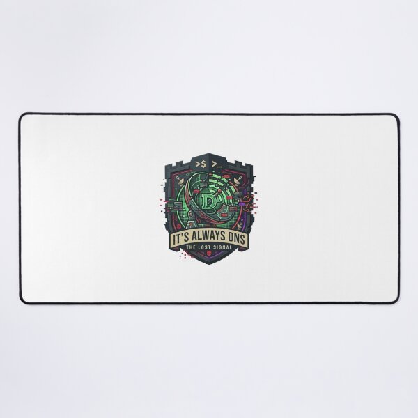 Item preview, It's Always DNS The Lost Signal Network Sysadmin DevOps Badge designed and sold by TechNexusPrints.
