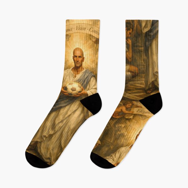 Item preview, Zinedine Zidane – The Maestro’s Revelation | Baroque Football Legend Art designed and sold by WhisperFrame.