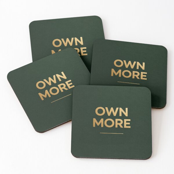Item preview, Own More | Minimalist Dark Green Wealth Poster designed and sold by Zaramodo.