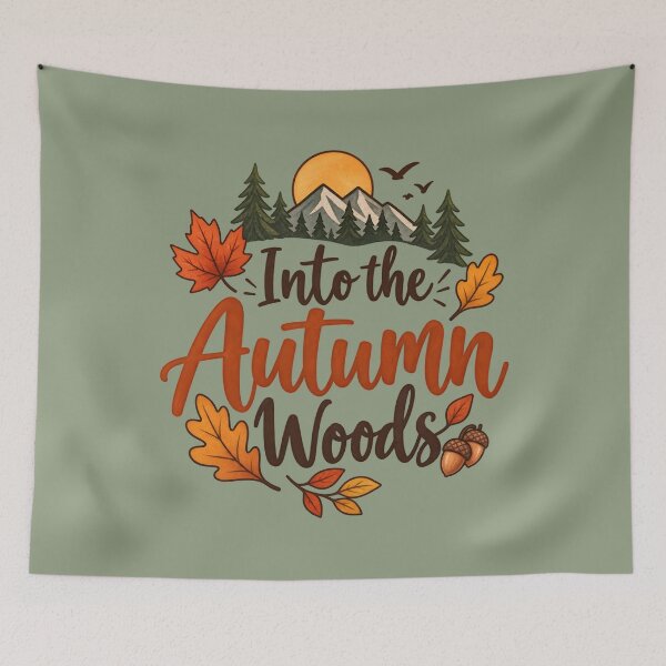 Item preview, Into the Autumn Woods – Cozy Fall Mountain Adventure designed and sold by blankTeeShirt.