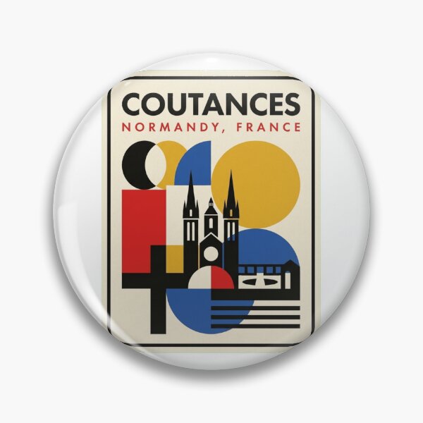Aperçu de l'œuvre Coutances rétro Bauhaus Skyline géométrique créée et vendue par k3rstman1.