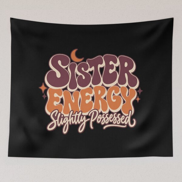 Item preview, Sister Energy Slightly Possessed Retro Halloween Sister designed and sold by PhylonBoxx.