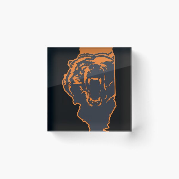Aperçu de l'œuvre Chicago Bears Illinois NFL State Outline créée et vendue par LeyaHoops.