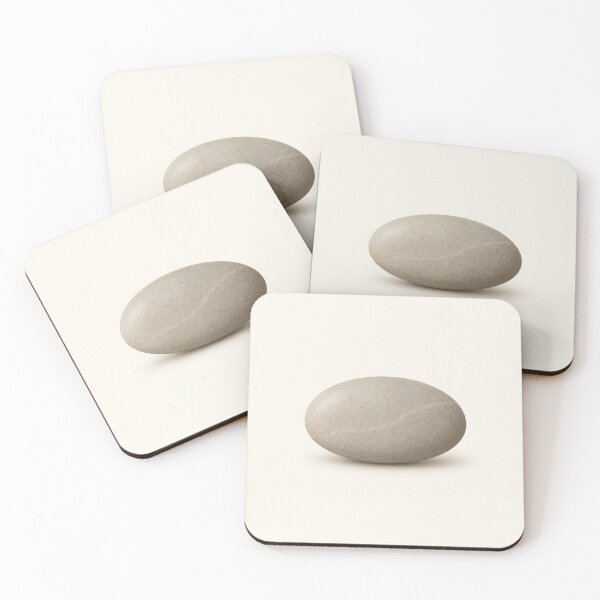Item preview, Single Weathered Pebble | Minimalist Neutral Wabi-Sabi Print designed and sold by Zaramodo.