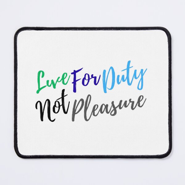 Item preview, Live For Duty Not Pleasure Motivational Typography designed and sold by moonsun4.