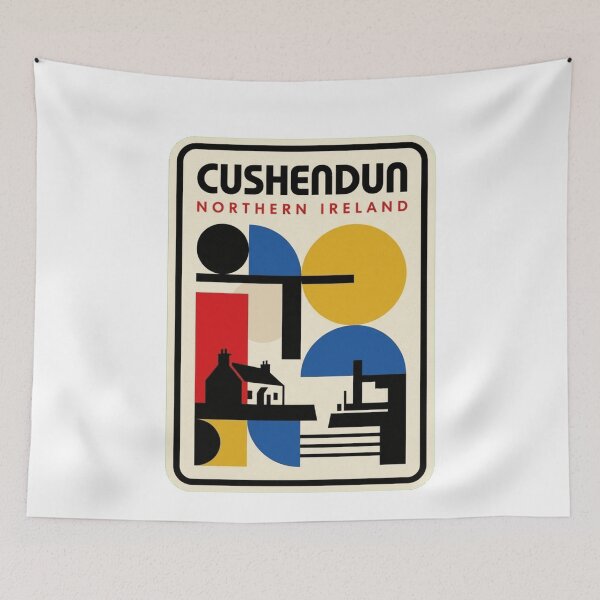 Item preview, Retro Cushendun Bauhaus Geometric Skyline designed and sold by k3rstman1.