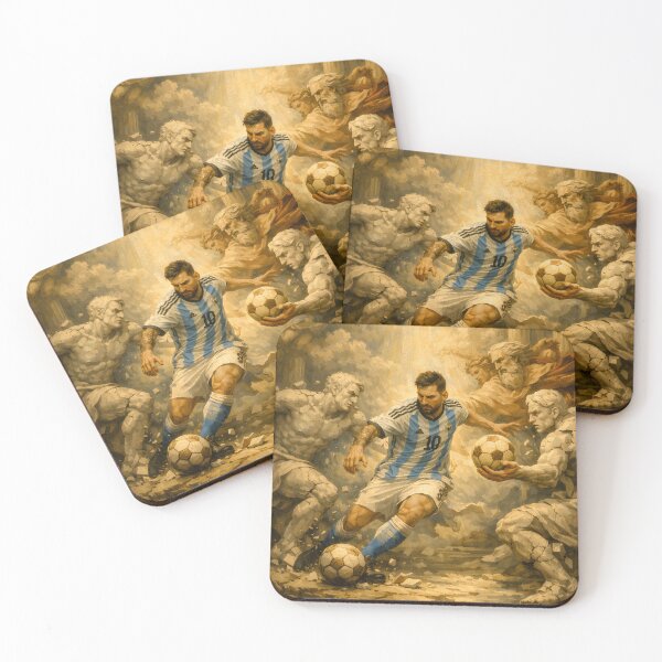 Item preview, Lionel Messi – The Last Dribble | Baroque Football Legend Art designed and sold by WhisperFrame.