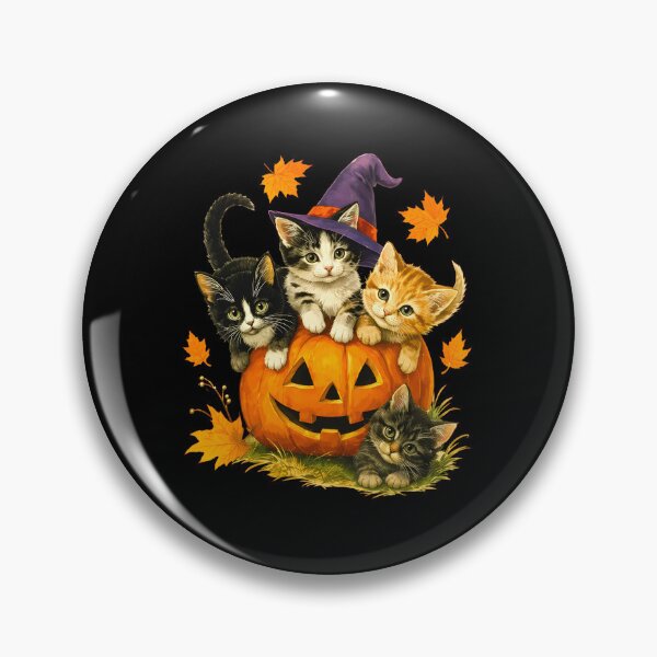 Item preview, Cute Kittens and Pumpkin Halloween Art designed and sold by Dmo3HarkoArt.