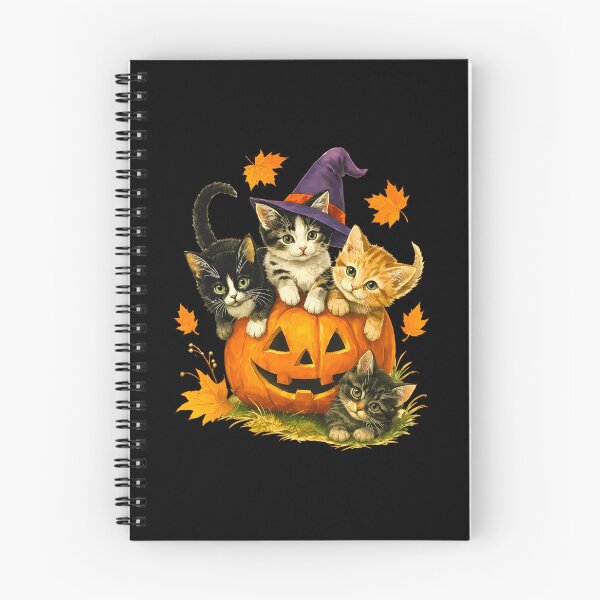 Item preview, Cute Kittens and Pumpkin Halloween Art designed and sold by Dmo3HarkoArt.
