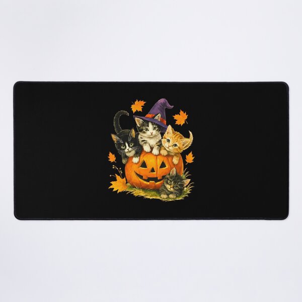 Item preview, Cute Kittens and Pumpkin Halloween Art designed and sold by Dmo3HarkoArt.