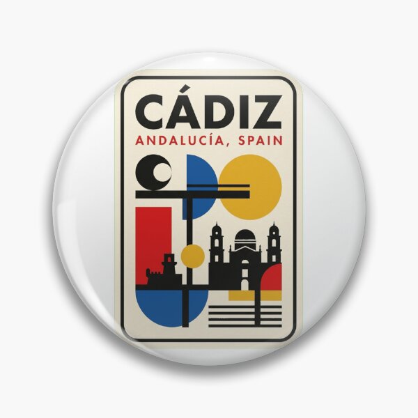 Item preview, Retro Cádiz Bauhaus Geometric Skyline designed and sold by k3rstman1.