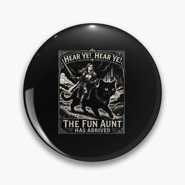 Item preview, Funny Hear Ye Hear Ye The Fun Aunt Has Arrived Knight Cat designed and sold by Eat-Apples.