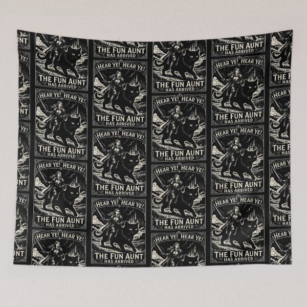 Item preview, Funny Hear Ye Hear Ye The Fun Aunt Has Arrived Knight Cat designed and sold by Eat-Apples.