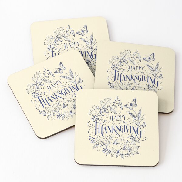 Item preview, Happy Thanksgiving Botanical Word Art designed and sold by 89shirts.