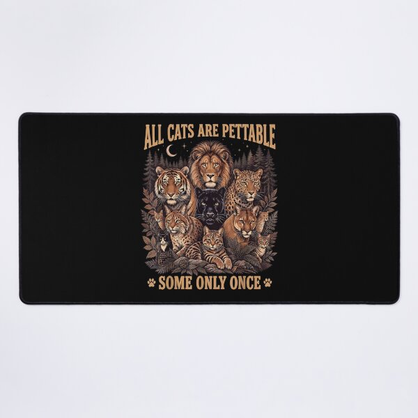Item preview, Funny All Cats are Pettable Some Only Once Wild Vintage designed and sold by leevekaArt.
