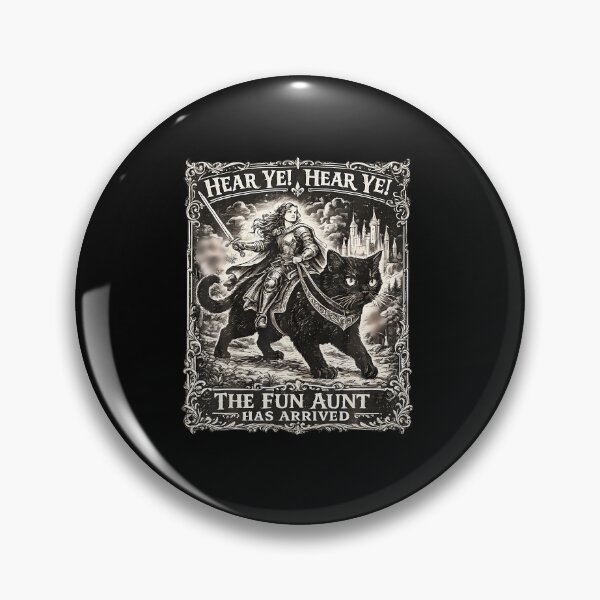 Item preview, Black Cat Hear Ye Fun Aunt Has Arrived  designed and sold by Eat-Apples.