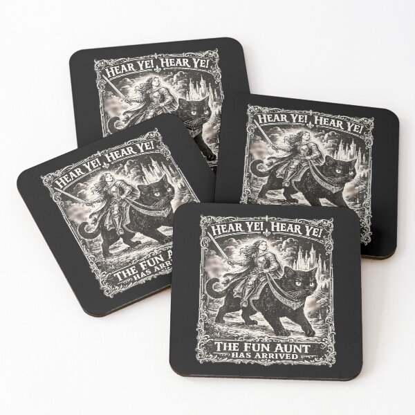 Item preview, Black Cat Hear Ye Fun Aunt Has Arrived  designed and sold by Eat-Apples.