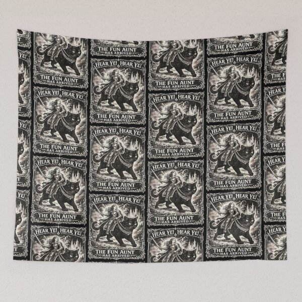 Item preview, Black Cat Hear Ye Fun Aunt Has Arrived  designed and sold by Eat-Apples.
