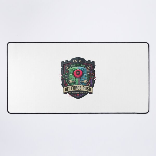 Item preview, Git Force Push The Nuclear Protocol DevOps Developer Merge Conflict Badge designed and sold by TechNexusPrints.