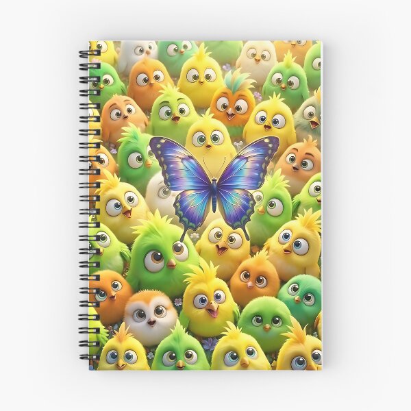 Item preview, 100 FUNNY 3D BIRDS WHATCHING A BLUE BUTTERFLY designed and sold by ToxicInkArt.