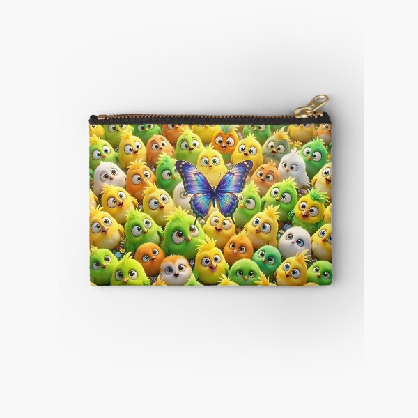 Item preview, 100 FUNNY 3D BIRDS WHATCHING A BLUE BUTTERFLY designed and sold by ToxicInkArt.
