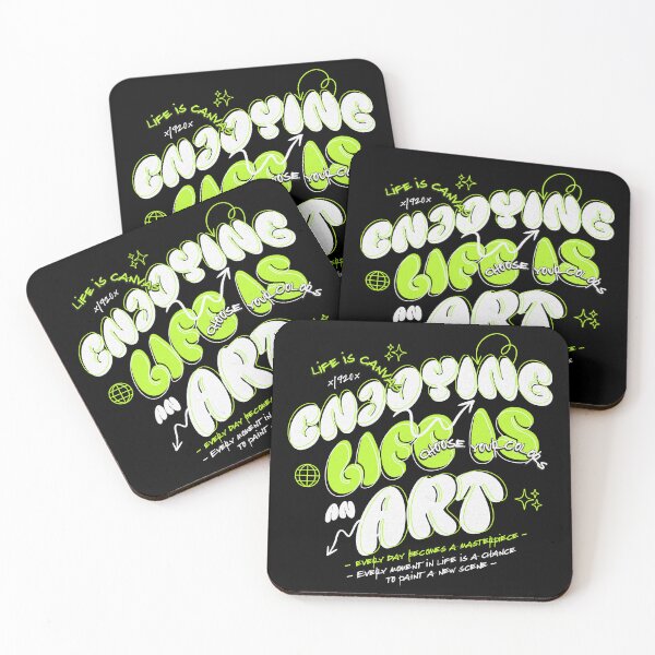 Item preview, Enjoying Life is an Art Typography T-Shirt, Positivity Graphic designed and sold by vec4u.