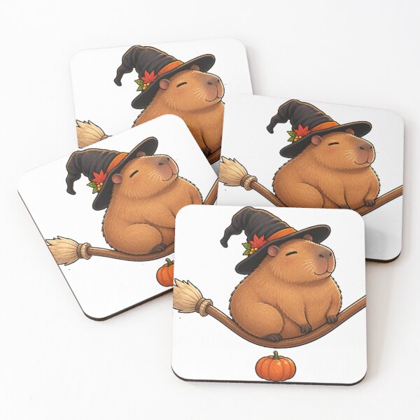 Item preview, Capybara Witch on a Broomstick Not Today designed and sold by Thanat Pattern Studio.