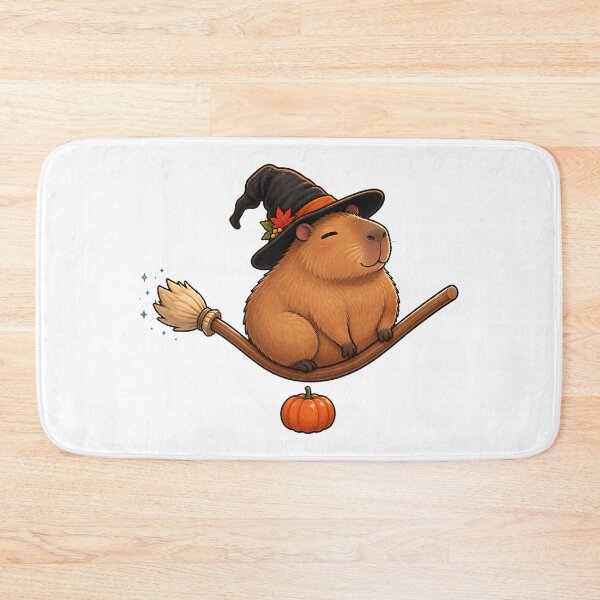 Item preview, Capybara Witch on a Broomstick Not Today designed and sold by Thanat Pattern Studio.
