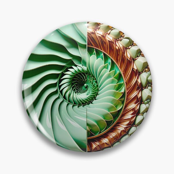 Item preview, Celadon Wave and Metallic Copper Vortex designed and sold by Vicky Brago-Mitchell®.