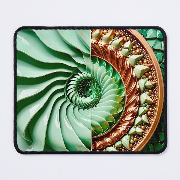 Item preview, Celadon Wave and Metallic Copper Vortex designed and sold by Vicky Brago-Mitchell®.