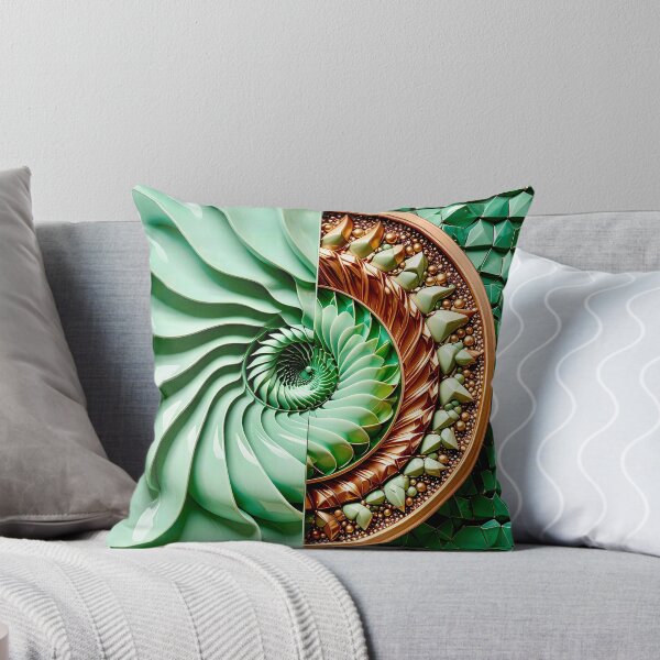 Item preview, Celadon Wave and Metallic Copper Vortex designed and sold by Vicky Brago-Mitchell®.