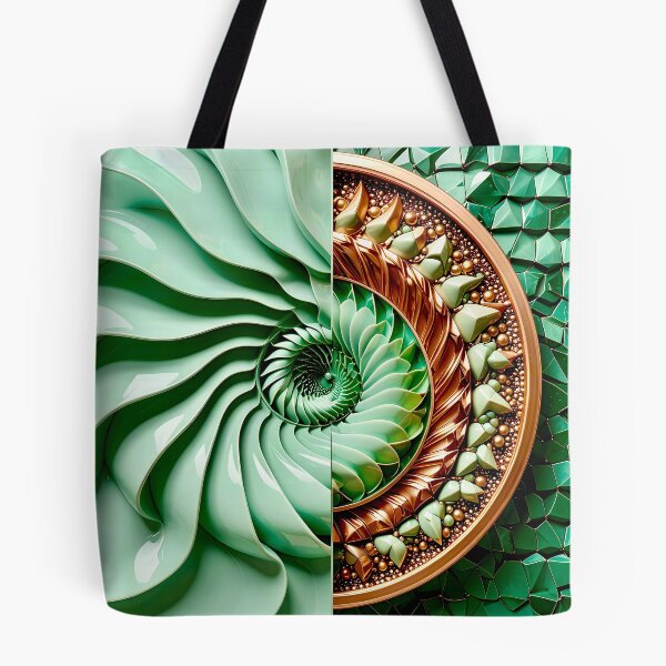 Item preview, Celadon Wave and Metallic Copper Vortex designed and sold by Vicky Brago-Mitchell®.
