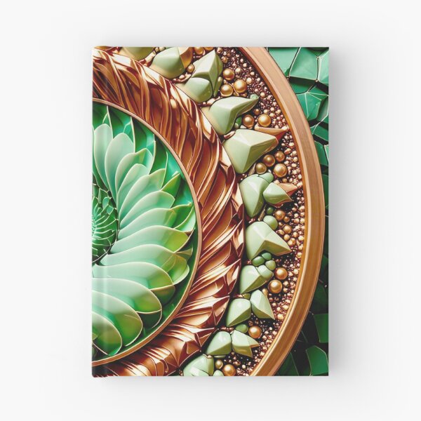 Item preview, Celadon Wave and Metallic Copper Vortex designed and sold by Vicky Brago-Mitchell®.