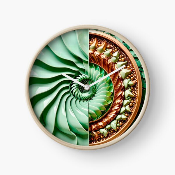 Item preview, Celadon Wave and Metallic Copper Vortex designed and sold by Vicky Brago-Mitchell®.