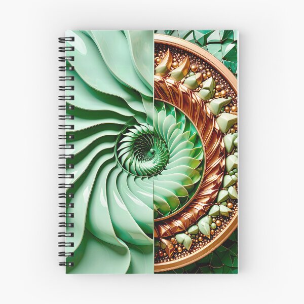 Item preview, Celadon Wave and Metallic Copper Vortex designed and sold by Vicky Brago-Mitchell®.
