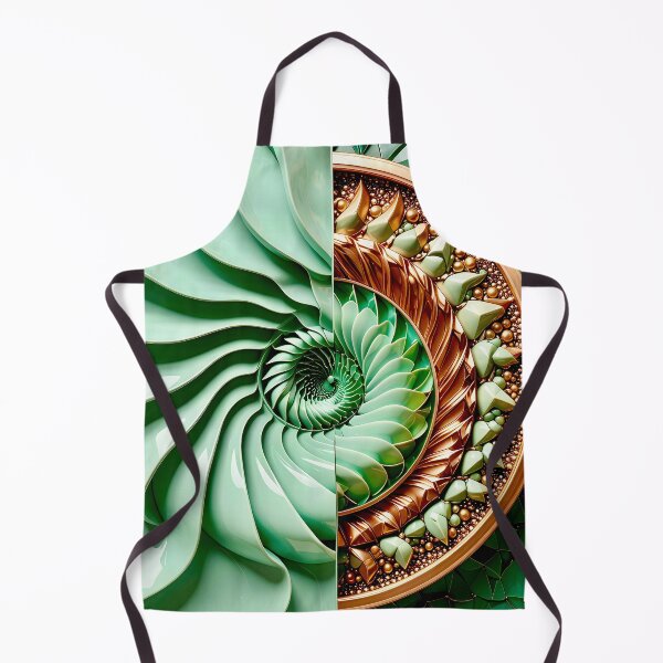 Aperçu de l'œuvre Vague de céladon et vortex de cuivre métallique créée et vendue par Vicky Brago-Mitchell®.