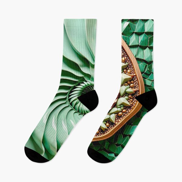 Item preview, Celadon Wave and Metallic Copper Vortex designed and sold by Vicky Brago-Mitchell®.