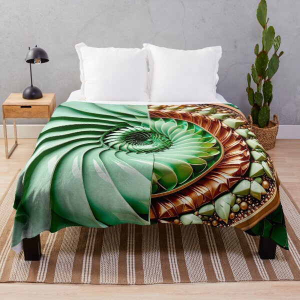 Item preview, Celadon Wave and Metallic Copper Vortex designed and sold by Vicky Brago-Mitchell®.